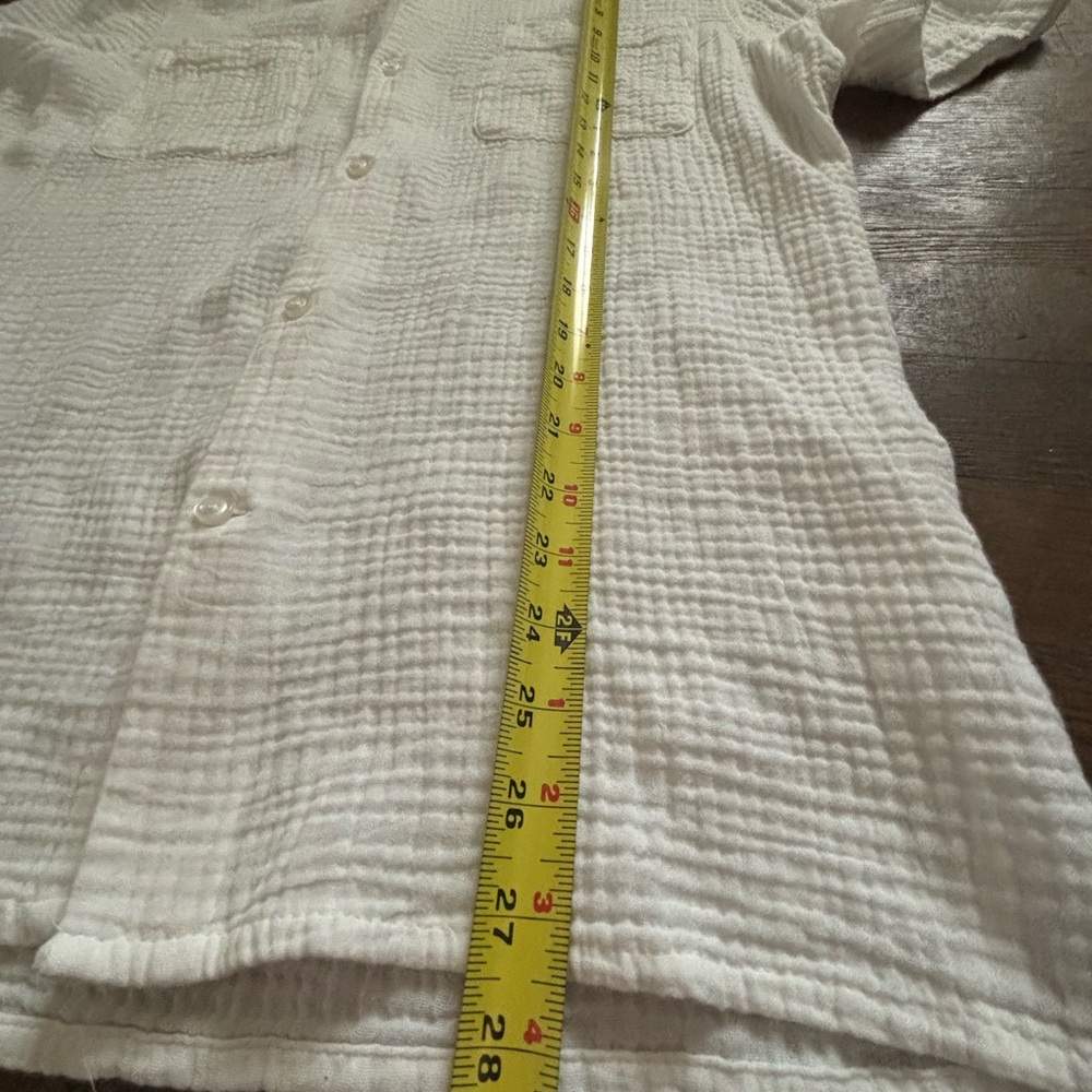 TWO Express Crinkle Textured Cotton Short Sleeve Shirts! Good used condition. - Picture 11 of 14